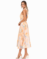 Aire - Vestido Floral Con Cuello Halter