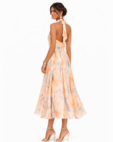 Aire - Vestido Floral Con Cuello Halter