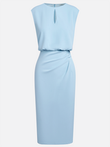 Valentia– Vestido Midi Con Drapeado Lateral