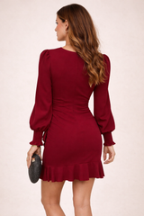 Nube - Vestido Glamour De Manga Larga