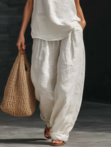 Zia - Conjunto de pantalon y blusa sin mangas