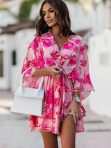 Agua - Vestido Corto Con Estampado Floral