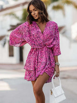 Agua - Vestido Corto Con Estampado Floral